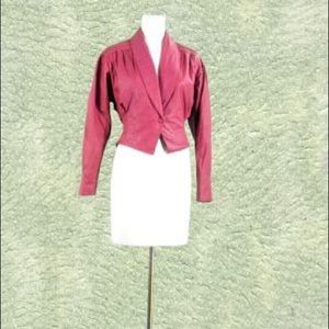 Funky 1980s raspberry leather coat - Chia